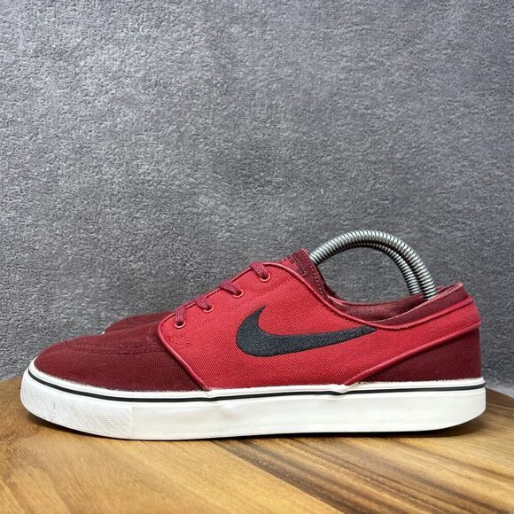 Nike SB Zoom Stefan Janoski Men's 8.5 Canvas Red Black Skateboard Sneakers Shoes - Picture 3 of 9